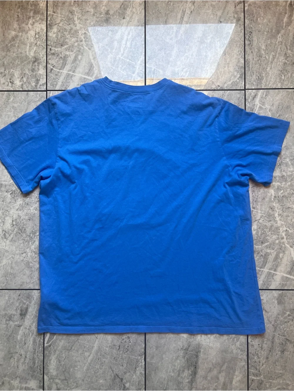 The North Face Mens Blue/White Jumbo Half Dome Short Sleeve Graphic T-Shirt 2XL